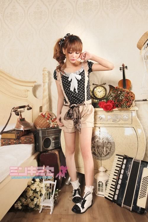 Vintage Polka Dot Shirt & Shorts